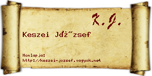 Keszei József névjegykártya