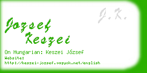 jozsef keszei business card